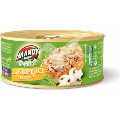  Паштет овощной шампиньонами “МАНДИ“, 120гp